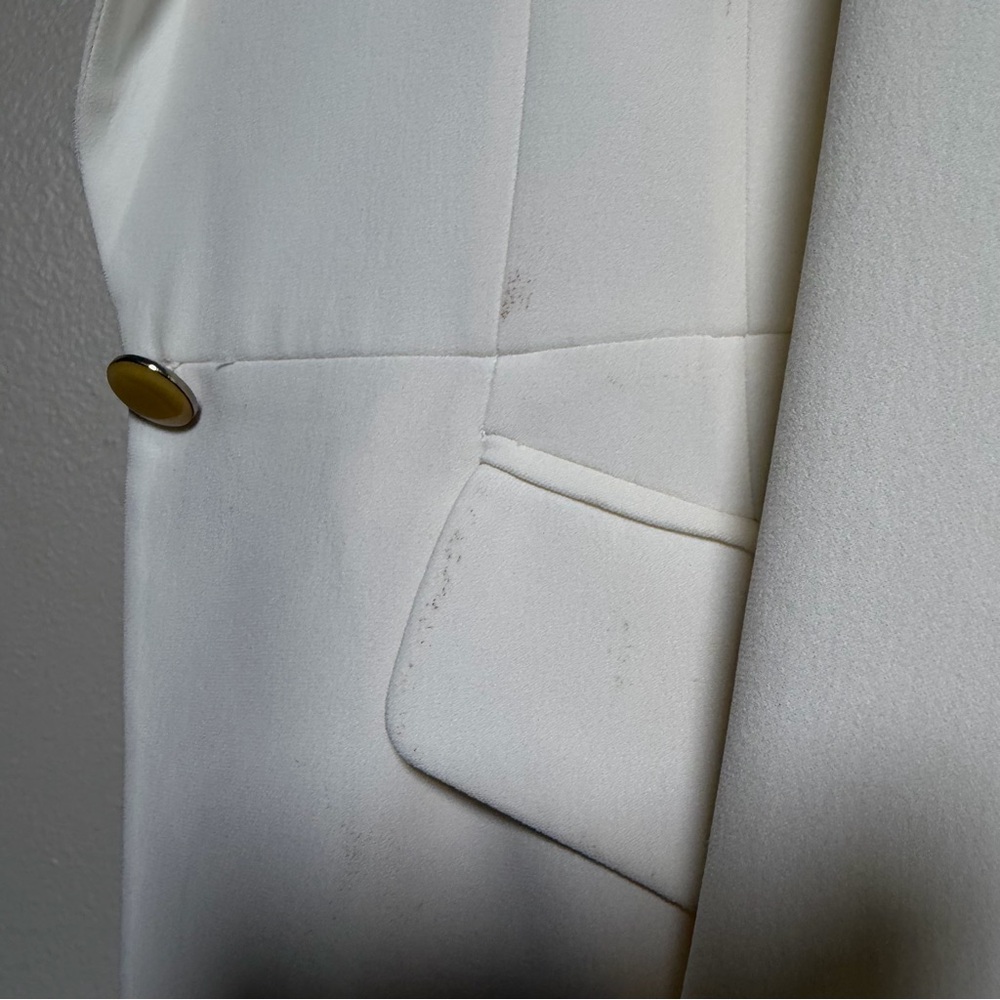 Alexander McQueen White/ Ivory Sculpted Tailored Blazer IT 38 - Picture 13 of 16